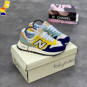 Sneakers in various colors and styles, showcasing the brand's versatility and quality.