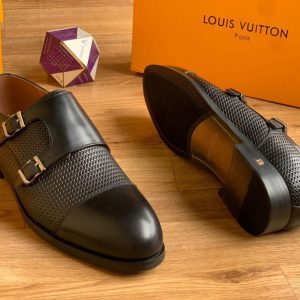 Louis Vuitton Black Monk Strap Shoe