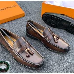 Louis Vuitton Brown Designer Loafers