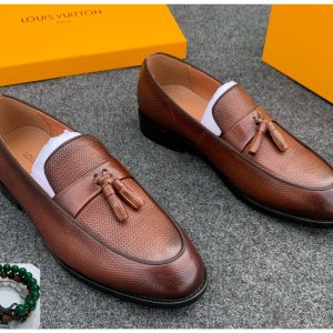 Louis Vuitton Men’s Brown Leather Tassel Loafers