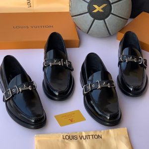 Louis Vuitton Major Loafers – Black Glazed Calf-Leather Luxury