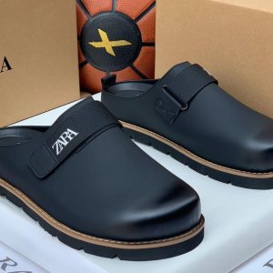 Men’s Black Luxury Half Shoes with Strap