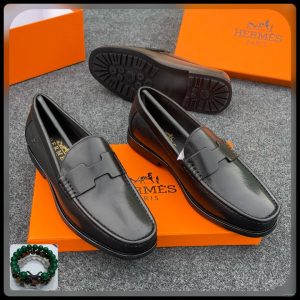 Black Leather Classic Luxury Loafers