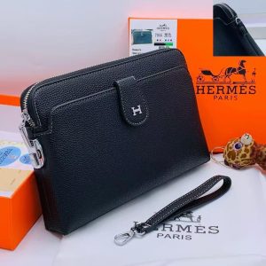 Black Leather Luxury Men’s Clutch Purse