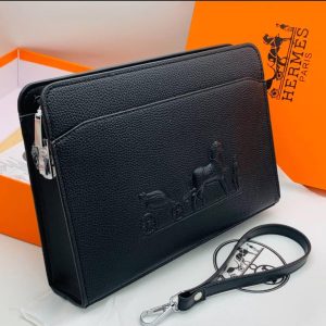 Black Leather Luxury Men’s Clutch Purse