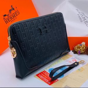 Men’s Embossed Genuine Leather Luxury Clutch Purse