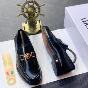 Versace Medusa ’95 Black Leather Loafers
